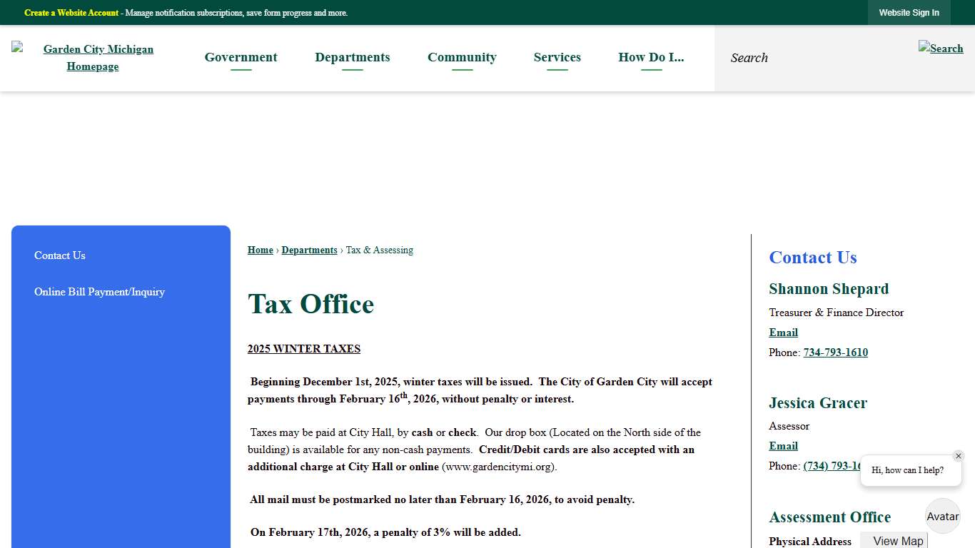 Tax Office Garden City, MI